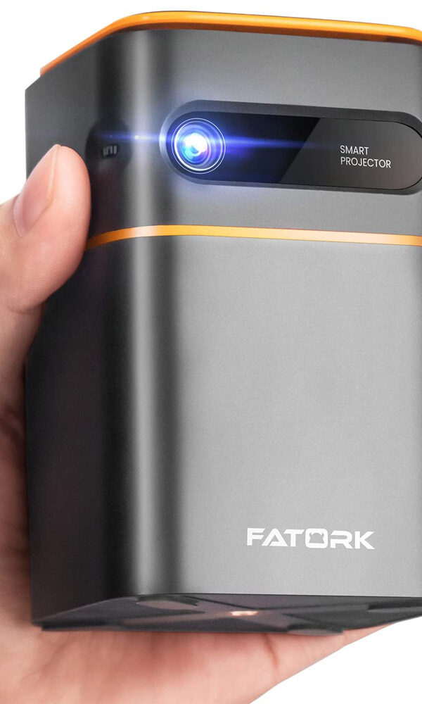 FATORK Mini Projector, 5G WiFi DLP Smart Portable Movie Projectors